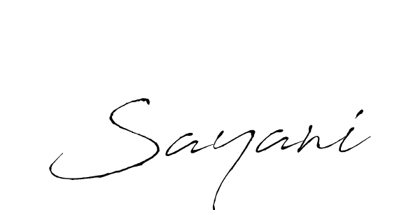 Design your own signature with our free online signature maker. With this signature software, you can create a handwritten (Antro_Vectra) signature for name Sayani. Sayani signature style 6 images and pictures png