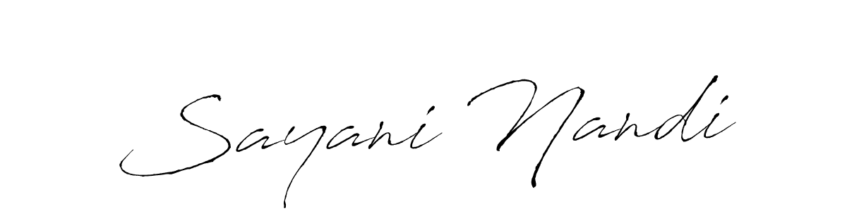 How to make Sayani Nandi signature? Antro_Vectra is a professional autograph style. Create handwritten signature for Sayani Nandi name. Sayani Nandi signature style 6 images and pictures png