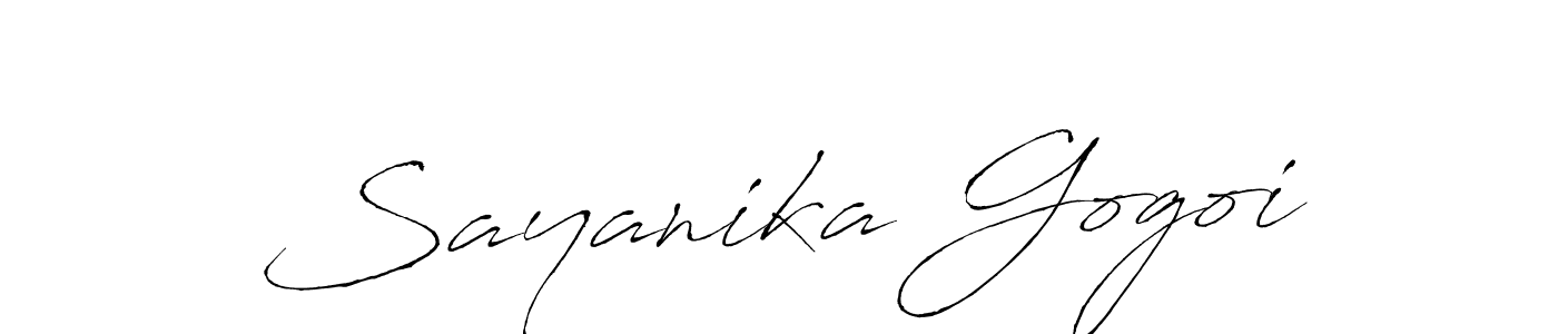 Create a beautiful signature design for name Sayanika Gogoi. With this signature (Antro_Vectra) fonts, you can make a handwritten signature for free. Sayanika Gogoi signature style 6 images and pictures png