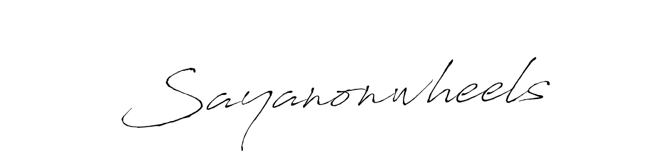 if you are searching for the best signature style for your name Sayanonwheels. so please give up your signature search. here we have designed multiple signature styles  using Antro_Vectra. Sayanonwheels signature style 6 images and pictures png