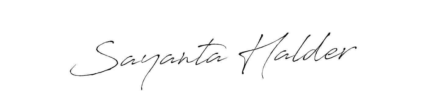 Create a beautiful signature design for name Sayanta Halder. With this signature (Antro_Vectra) fonts, you can make a handwritten signature for free. Sayanta Halder signature style 6 images and pictures png