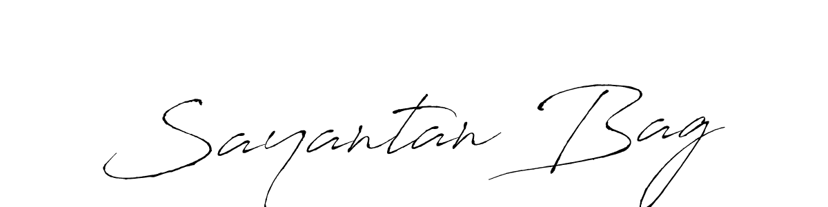 Make a beautiful signature design for name Sayantan Bag. With this signature (Antro_Vectra) style, you can create a handwritten signature for free. Sayantan Bag signature style 6 images and pictures png