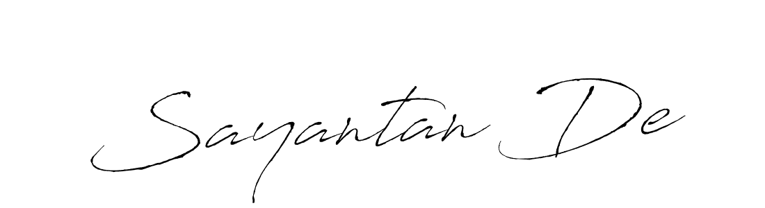 The best way (Antro_Vectra) to make a short signature is to pick only two or three words in your name. The name Sayantan De include a total of six letters. For converting this name. Sayantan De signature style 6 images and pictures png
