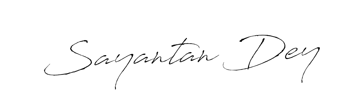 Antro_Vectra is a professional signature style that is perfect for those who want to add a touch of class to their signature. It is also a great choice for those who want to make their signature more unique. Get Sayantan Dey name to fancy signature for free. Sayantan Dey signature style 6 images and pictures png