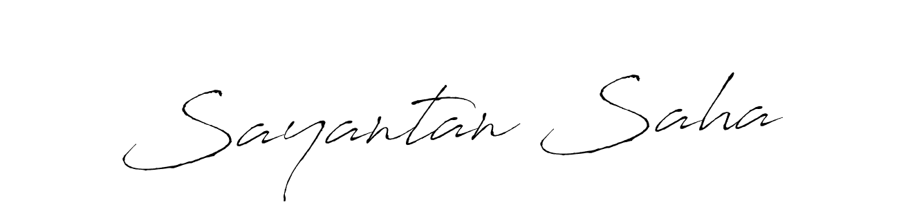 Make a beautiful signature design for name Sayantan Saha. With this signature (Antro_Vectra) style, you can create a handwritten signature for free. Sayantan Saha signature style 6 images and pictures png