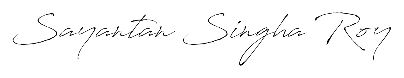 The Antro_Vectra typeface gives name Sayantan Singha Roy a refined look. Suitable for certificates, diplomas, and official verification. Sayantan Singha Roy signature style 6 images and pictures png