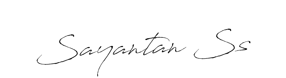 How to make Sayantan Ss signature? Antro_Vectra is a professional autograph style. Create handwritten signature for Sayantan Ss name. Sayantan Ss signature style 6 images and pictures png