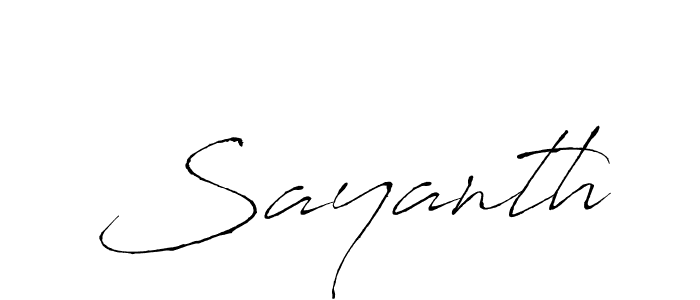 Make a beautiful signature design for name Sayanth. Use this online signature maker to create a handwritten signature for free. Sayanth signature style 6 images and pictures png