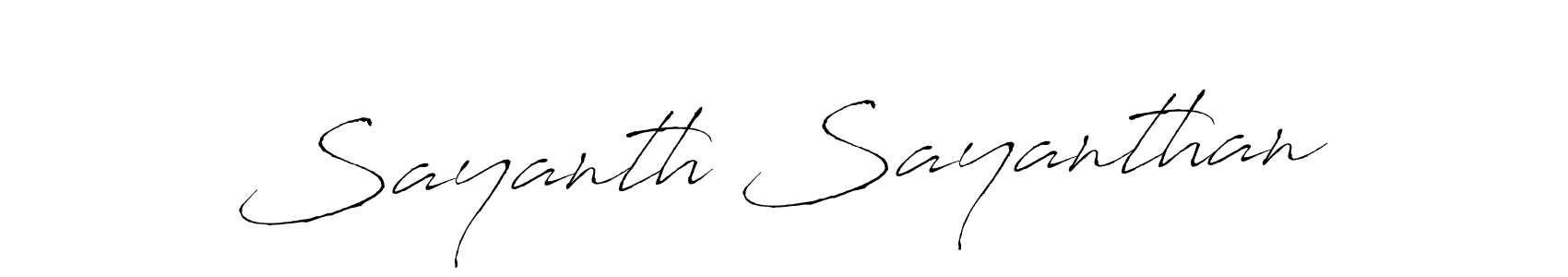 Create a beautiful signature design for name Sayanth Sayanthan. With this signature (Antro_Vectra) fonts, you can make a handwritten signature for free. Sayanth Sayanthan signature style 6 images and pictures png