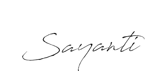 Make a beautiful signature design for name Sayanti. Use this online signature maker to create a handwritten signature for free. Sayanti signature style 6 images and pictures png