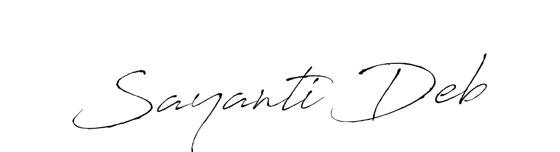 This is the best signature style for the Sayanti Deb name. Also you like these signature font (Antro_Vectra). Mix name signature. Sayanti Deb signature style 6 images and pictures png