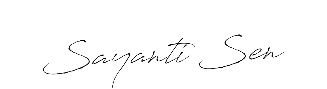 Make a beautiful signature design for name Sayanti Sen. With this signature (Antro_Vectra) style, you can create a handwritten signature for free. Sayanti Sen signature style 6 images and pictures png