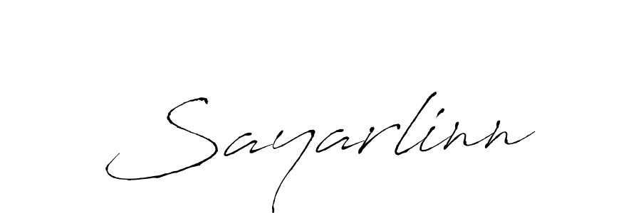 Make a beautiful signature design for name Sayarlinn. With this signature (Antro_Vectra) style, you can create a handwritten signature for free. Sayarlinn signature style 6 images and pictures png