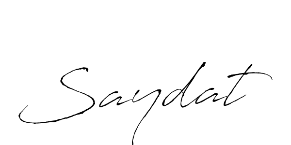 Use a signature maker to create a handwritten signature online. With this signature software, you can design (Antro_Vectra) your own signature for name Saydat. Saydat signature style 6 images and pictures png