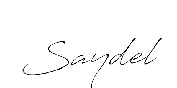 How to make Saydel name signature. Use Antro_Vectra style for creating short signs online. This is the latest handwritten sign. Saydel signature style 6 images and pictures png