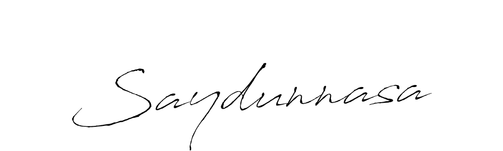 How to make Saydunnasa signature? Antro_Vectra is a professional autograph style. Create handwritten signature for Saydunnasa name. Saydunnasa signature style 6 images and pictures png