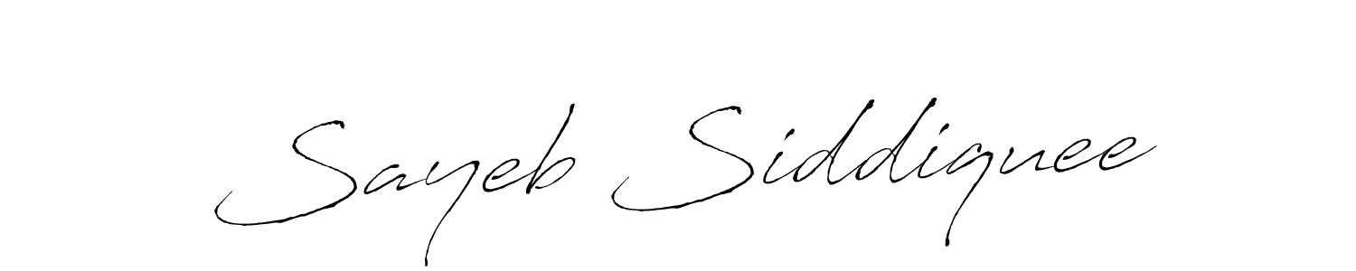 Make a beautiful signature design for name Sayeb Siddiquee. With this signature (Antro_Vectra) style, you can create a handwritten signature for free. Sayeb Siddiquee signature style 6 images and pictures png