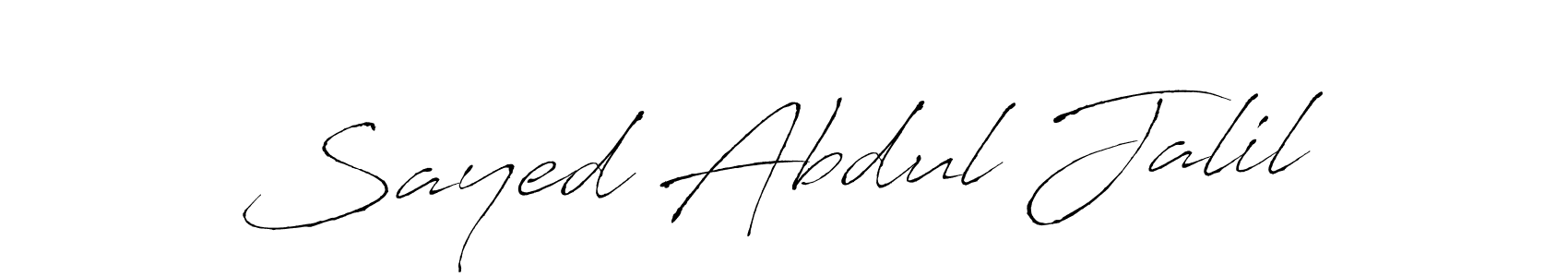 How to make Sayed Abdul Jalil name signature. Use Antro_Vectra style for creating short signs online. This is the latest handwritten sign. Sayed Abdul Jalil signature style 6 images and pictures png