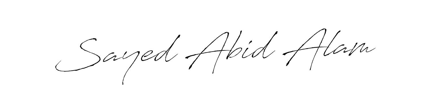 Make a short Sayed Abid Alam signature style. Manage your documents anywhere anytime using Antro_Vectra. Create and add eSignatures, submit forms, share and send files easily. Sayed Abid Alam signature style 6 images and pictures png