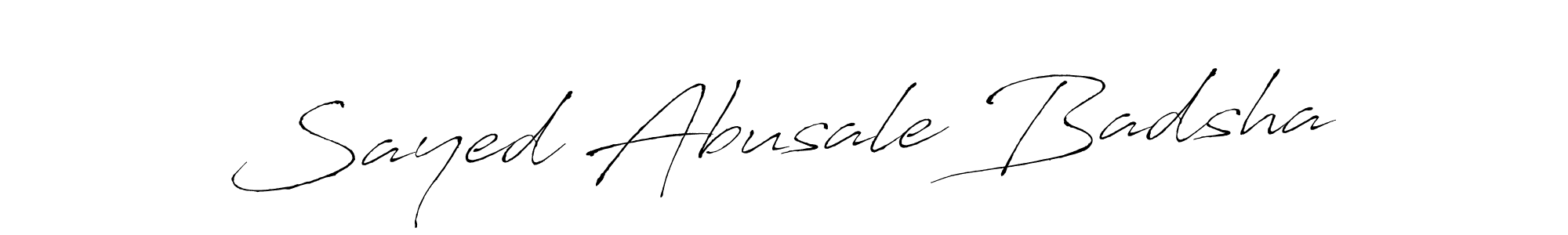 How to make Sayed Abusale Badsha name signature. Use Antro_Vectra style for creating short signs online. This is the latest handwritten sign. Sayed Abusale Badsha signature style 6 images and pictures png