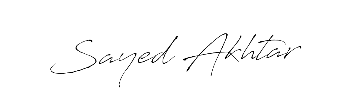 Sayed Akhtar stylish signature style. Best Handwritten Sign (Antro_Vectra) for my name. Handwritten Signature Collection Ideas for my name Sayed Akhtar. Sayed Akhtar signature style 6 images and pictures png