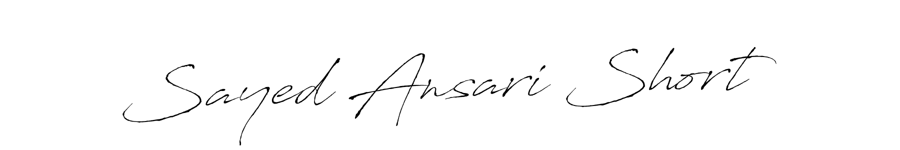 How to make Sayed Ansari Short signature? Antro_Vectra is a professional autograph style. Create handwritten signature for Sayed Ansari Short name. Sayed Ansari Short signature style 6 images and pictures png