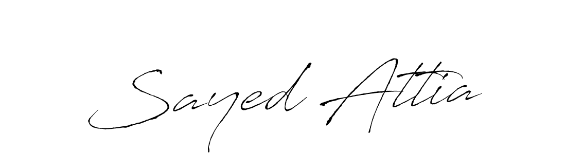 How to make Sayed Attia name signature. Use Antro_Vectra style for creating short signs online. This is the latest handwritten sign. Sayed Attia signature style 6 images and pictures png