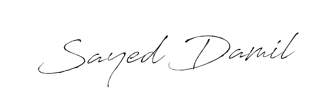 Use a signature maker to create a handwritten signature online. With this signature software, you can design (Antro_Vectra) your own signature for name Sayed Damil. Sayed Damil signature style 6 images and pictures png