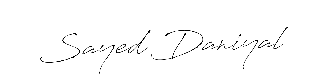 The best way (Antro_Vectra) to make a short signature is to pick only two or three words in your name. The name Sayed Daniyal include a total of six letters. For converting this name. Sayed Daniyal signature style 6 images and pictures png