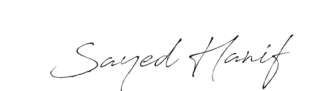 Use a signature maker to create a handwritten signature online. With this signature software, you can design (Antro_Vectra) your own signature for name Sayed Hanif. Sayed Hanif signature style 6 images and pictures png