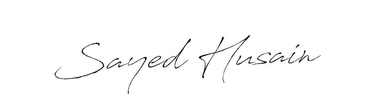 How to make Sayed Husain name signature. Use Antro_Vectra style for creating short signs online. This is the latest handwritten sign. Sayed Husain signature style 6 images and pictures png