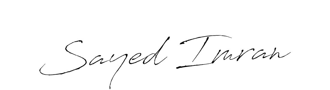 Use a signature maker to create a handwritten signature online. With this signature software, you can design (Antro_Vectra) your own signature for name Sayed Imran. Sayed Imran signature style 6 images and pictures png