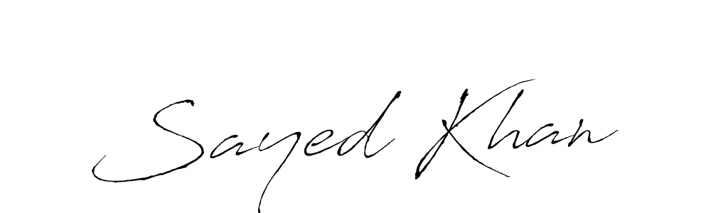 Create a beautiful signature design for name Sayed Khan. With this signature (Antro_Vectra) fonts, you can make a handwritten signature for free. Sayed Khan signature style 6 images and pictures png