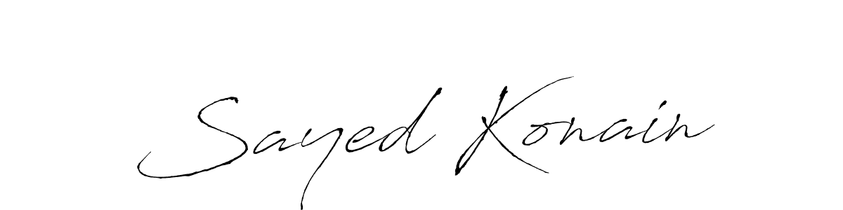 This is the best signature style for the Sayed Konain name. Also you like these signature font (Antro_Vectra). Mix name signature. Sayed Konain signature style 6 images and pictures png
