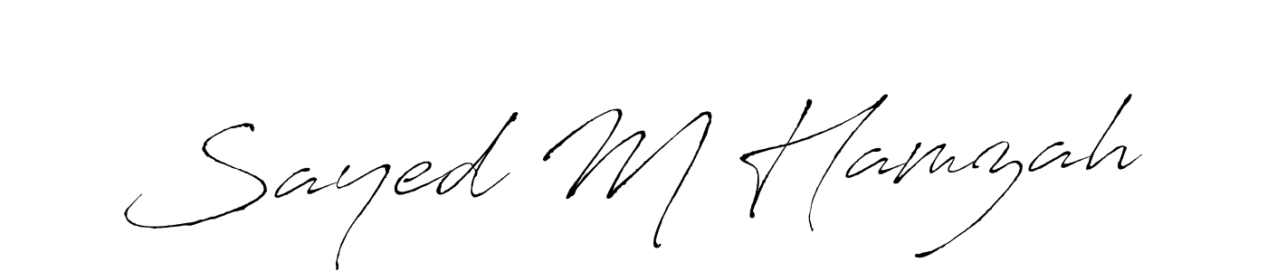 Also You can easily find your signature by using the search form. We will create Sayed M Hamzah name handwritten signature images for you free of cost using Antro_Vectra sign style. Sayed M Hamzah signature style 6 images and pictures png