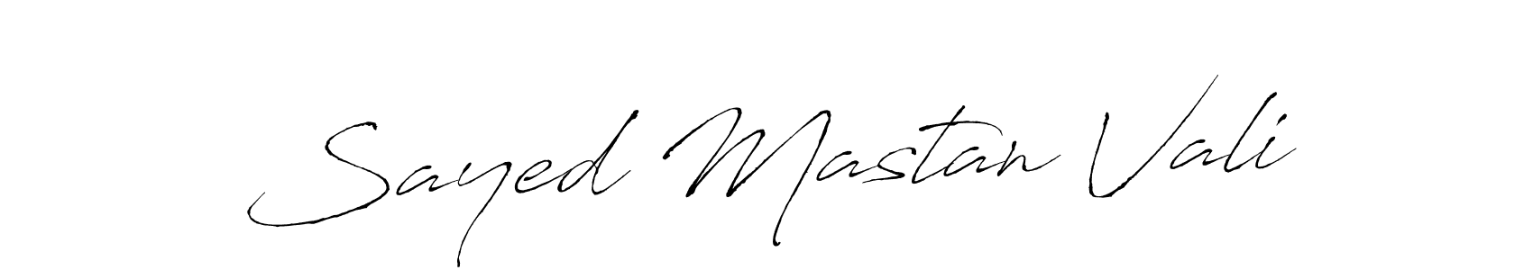 Sayed Mastan Vali stylish signature style. Best Handwritten Sign (Antro_Vectra) for my name. Handwritten Signature Collection Ideas for my name Sayed Mastan Vali. Sayed Mastan Vali signature style 6 images and pictures png