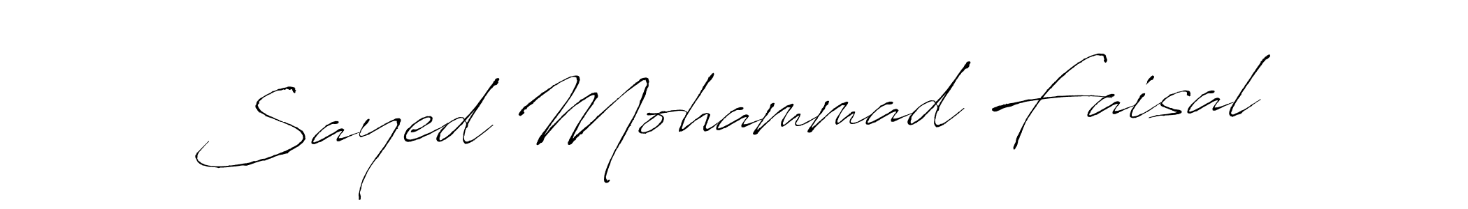 Create a beautiful signature design for name Sayed Mohammad Faisal. With this signature (Antro_Vectra) fonts, you can make a handwritten signature for free. Sayed Mohammad Faisal signature style 6 images and pictures png