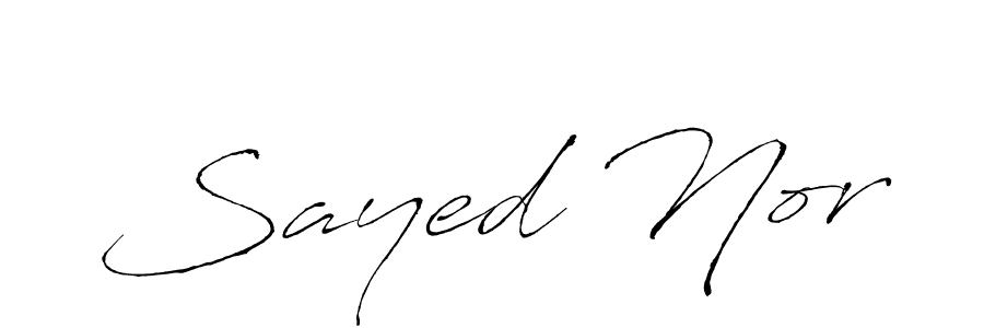 Sayed Nor stylish signature style. Best Handwritten Sign (Antro_Vectra) for my name. Handwritten Signature Collection Ideas for my name Sayed Nor. Sayed Nor signature style 6 images and pictures png