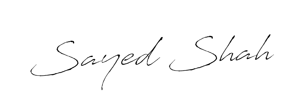 Sayed Shah stylish signature style. Best Handwritten Sign (Antro_Vectra) for my name. Handwritten Signature Collection Ideas for my name Sayed Shah. Sayed Shah signature style 6 images and pictures png