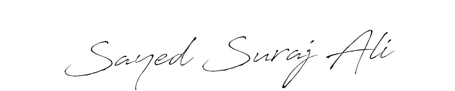 Make a beautiful signature design for name Sayed Suraj Ali. With this signature (Antro_Vectra) style, you can create a handwritten signature for free. Sayed Suraj Ali signature style 6 images and pictures png
