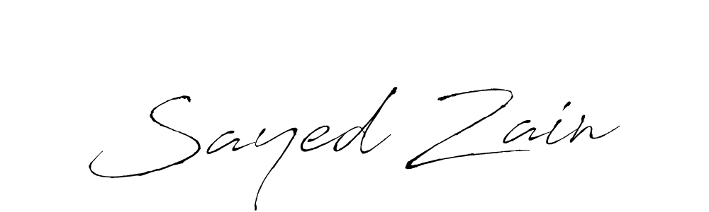 Sayed Zain stylish signature style. Best Handwritten Sign (Antro_Vectra) for my name. Handwritten Signature Collection Ideas for my name Sayed Zain. Sayed Zain signature style 6 images and pictures png