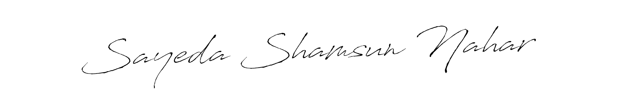 Make a beautiful signature design for name Sayeda Shamsun Nahar. Use this online signature maker to create a handwritten signature for free. Sayeda Shamsun Nahar signature style 6 images and pictures png