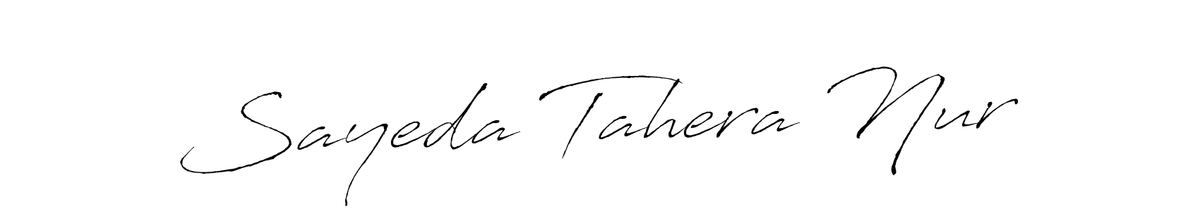 Make a short Sayeda Tahera Nur signature style. Manage your documents anywhere anytime using Antro_Vectra. Create and add eSignatures, submit forms, share and send files easily. Sayeda Tahera Nur signature style 6 images and pictures png