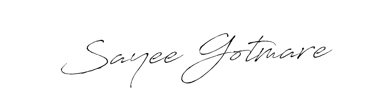 Similarly Antro_Vectra is the best handwritten signature design. Signature creator online .You can use it as an online autograph creator for name Sayee Gotmare. Sayee Gotmare signature style 6 images and pictures png