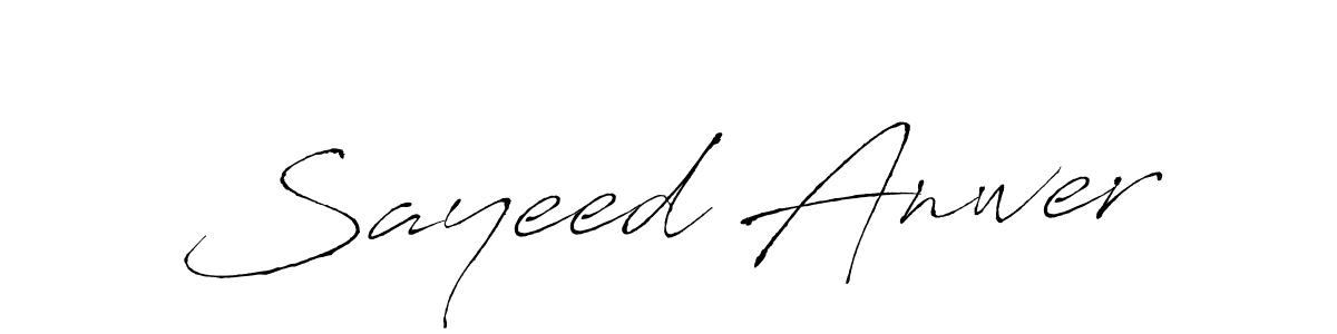 How to make Sayeed Anwer signature? Antro_Vectra is a professional autograph style. Create handwritten signature for Sayeed Anwer name. Sayeed Anwer signature style 6 images and pictures png