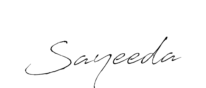 Design your own signature with our free online signature maker. With this signature software, you can create a handwritten (Antro_Vectra) signature for name Sayeeda. Sayeeda signature style 6 images and pictures png