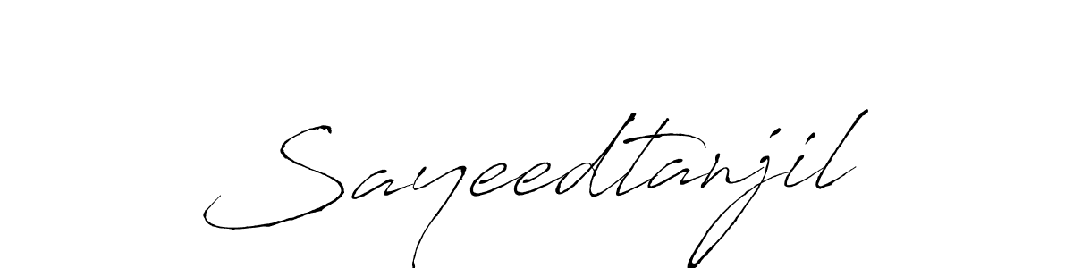 How to make Sayeedtanjil signature? Antro_Vectra is a professional autograph style. Create handwritten signature for Sayeedtanjil name. Sayeedtanjil signature style 6 images and pictures png