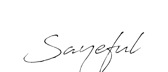 Design your own signature with our free online signature maker. With this signature software, you can create a handwritten (Antro_Vectra) signature for name Sayeful. Sayeful signature style 6 images and pictures png