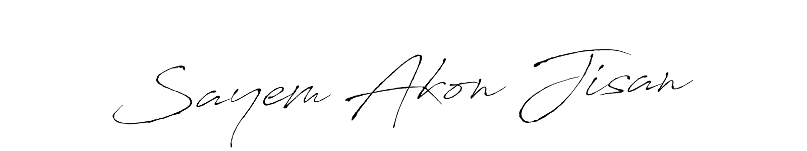 Also we have Sayem Akon Jisan name is the best signature style. Create professional handwritten signature collection using Antro_Vectra autograph style. Sayem Akon Jisan signature style 6 images and pictures png