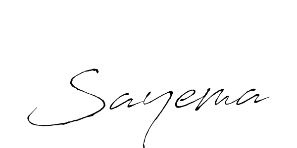 How to make Sayema signature? Antro_Vectra is a professional autograph style. Create handwritten signature for Sayema name. Sayema signature style 6 images and pictures png